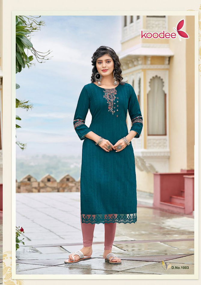 Koodee Juhi Vol 1 Fancy Wholesale Designer Kurtis Catalog